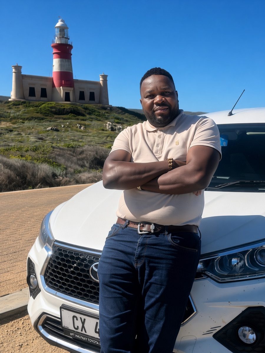 Mwanza with the Toyota Rumion on the Garden Route